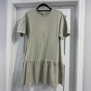 H&M Sage Green T-shirt Dress
